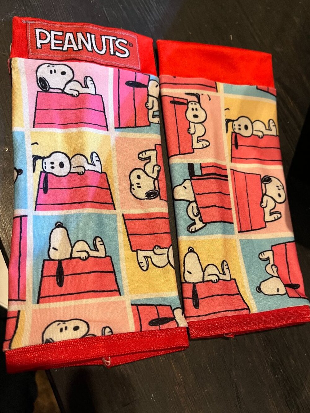 Handmade UPCYCLED Snoopy Wrist Cuffs